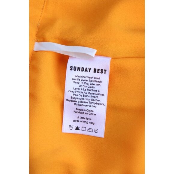 Sunday Best Womens Size 0 Yellow Olive Micro Pleated Skirt High-Waisted Mini $88 - Picture 4 of 7